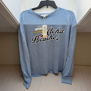 C&C California Aloha Beaches Long Sleeve T Shirt NWT Size L